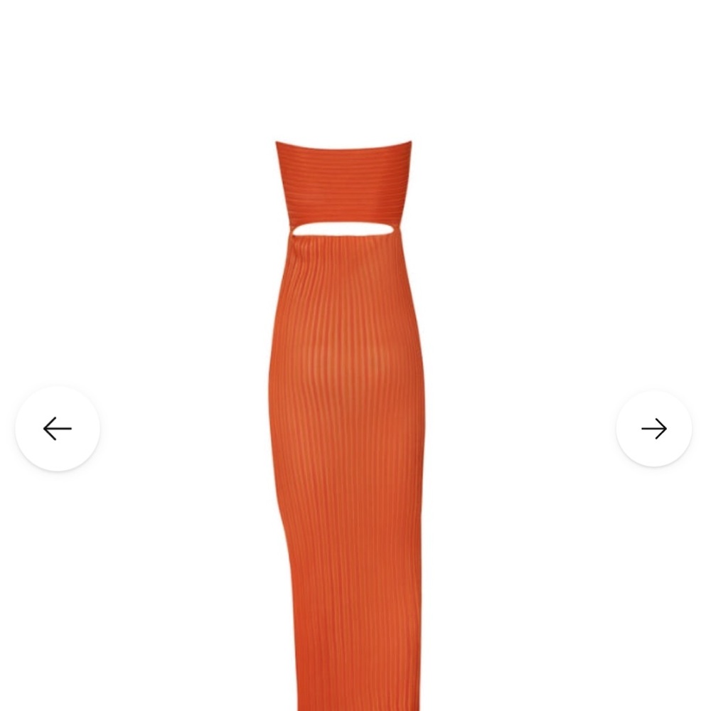 Baobab Collection Vibrant Orange Strapless Dress - Picture 4 of 6